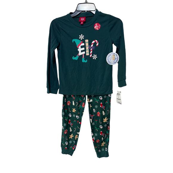 FAMILY PAJAMAS MACYS LITTLE BIG KIDS 2P ELFING CHRISTMAS HOLIDAY PJ SET SIZE 6-7 - Picture 2 of 6